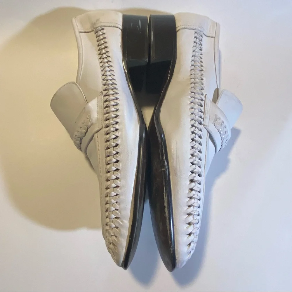 Sir Imperial white leather loafers SZ 8 1/2 EE, condition as shown GUC - Picture 3 of 9